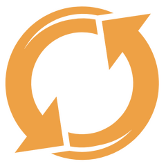 Limitless Layouts, Instant Setup A circular arrow icon symbolizing modular game tiles and the infinite replayability of the labyrinth layout.